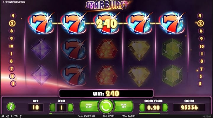 Starburst slot