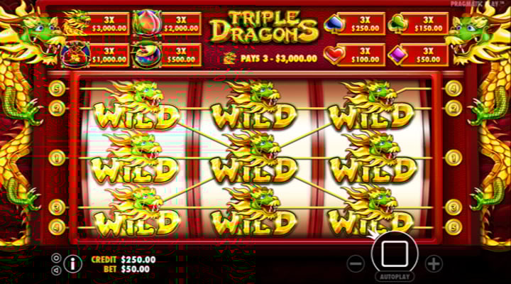 Triple Dragons Slot Screenshot