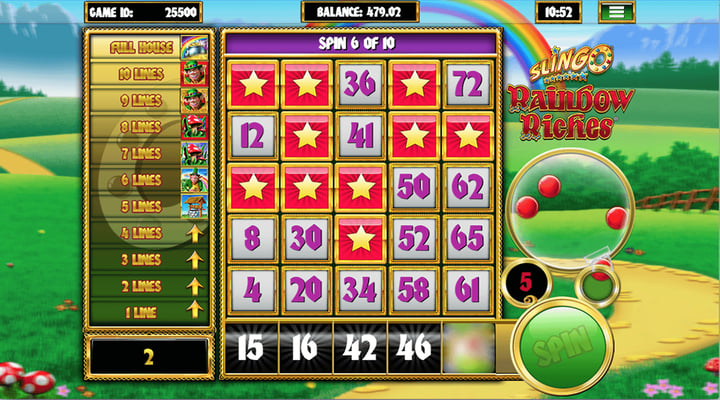 Slingo Rainbow Riches Screenshot