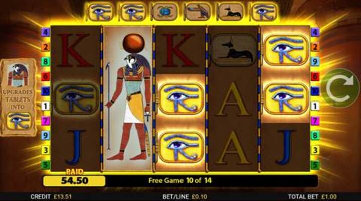 Eye of Horus: The Golden Tablet Slot Screenshot