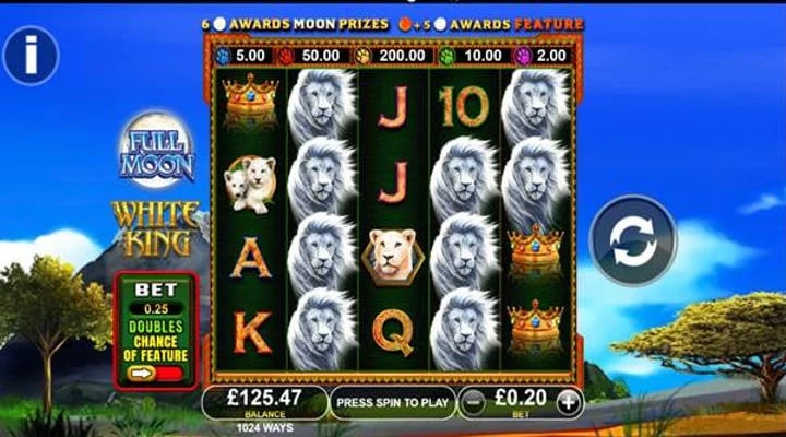 Full Moon White King Slot Screenshot