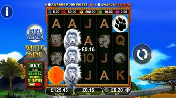 Full Moon White King Slot Screenshot