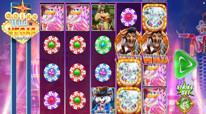 Going Wild in Vegas Wild Fight Slot Screenshot