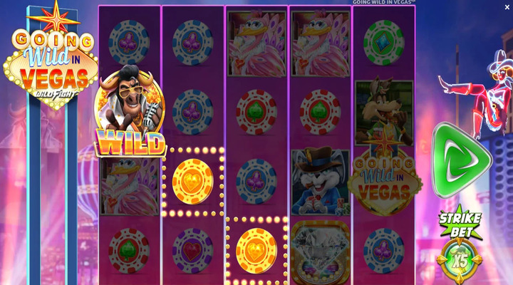 Going Wild in Vegas Wild Fight Slot Screenshot