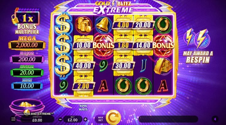 Gold Blitz Extreme Slot Screenshot