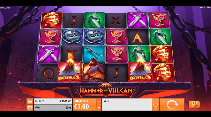 Hammer of Vulcan Slot Screenshot