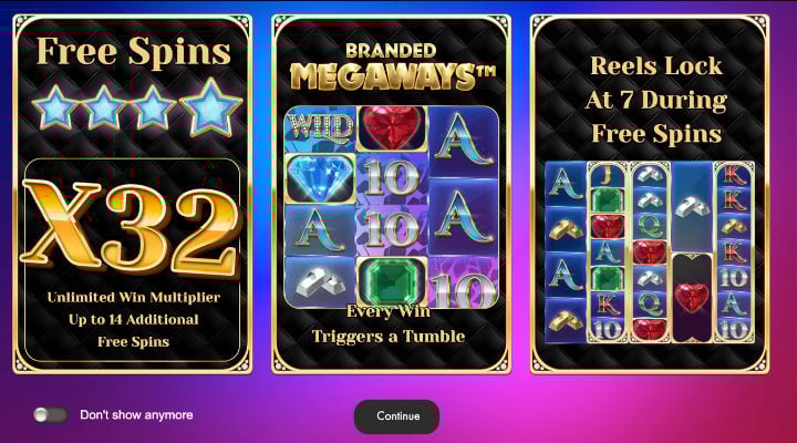 PlayOJO Branded Megaways Screenshot 2