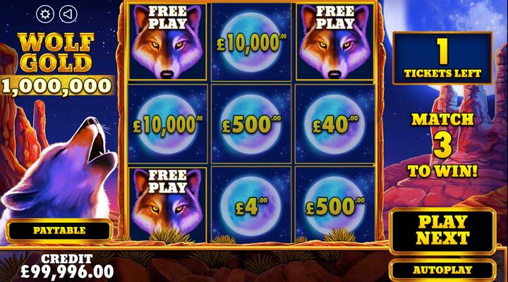 Wolf Gold Scratchcard Screenshot 3