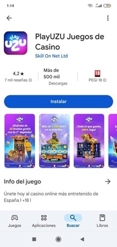 Aplicación Playuzu