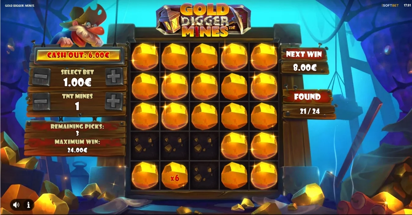 Gold Digger Mines Slot Screenshot