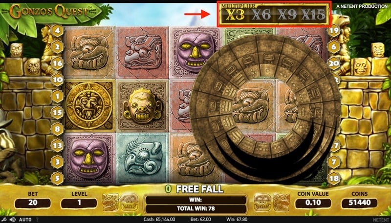 Gonzo's Quest Slot Screenshot