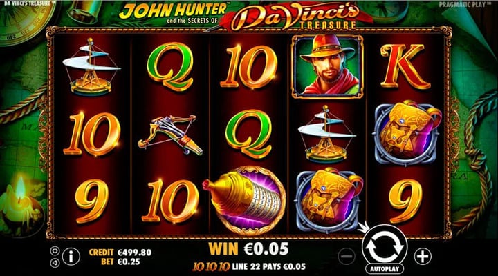 The DaVinci Treasure Slot Screenshot
